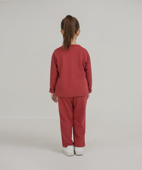 Girls' Waffle Button Down Set