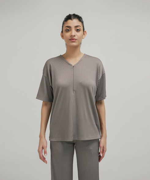 Women's Pleated Zip Set