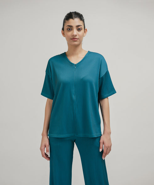 Women's Pleated Zip Set
