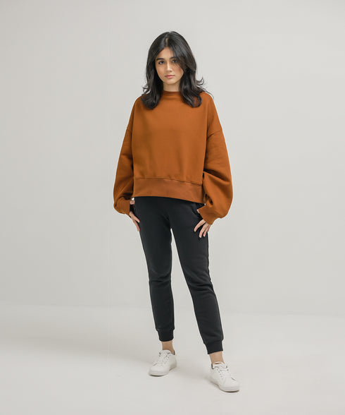 Women's Cropped Oversized Sweatshirt
