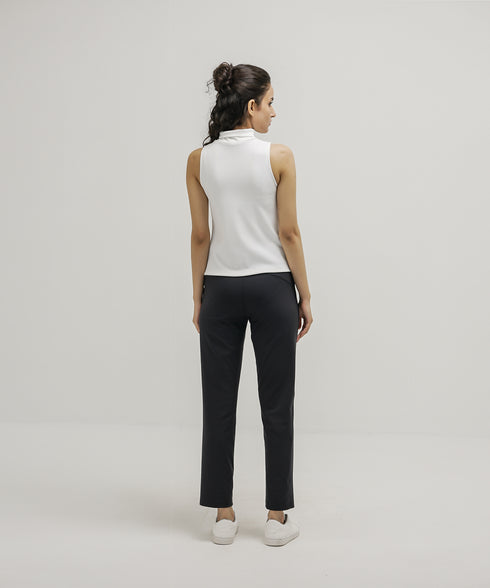 Women's Sleeveless Rib Turtleneck