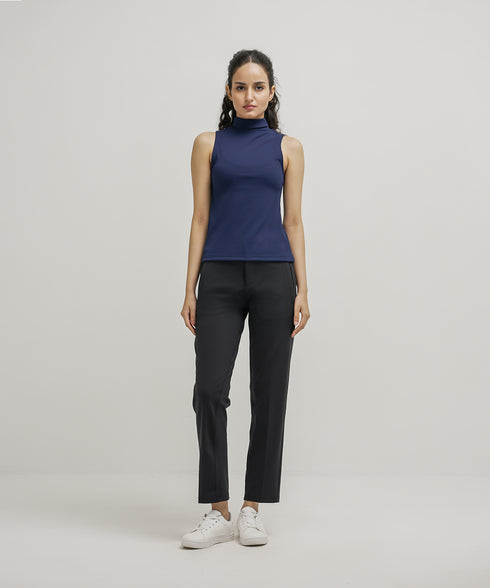 Women's Sleeveless Rib Turtleneck