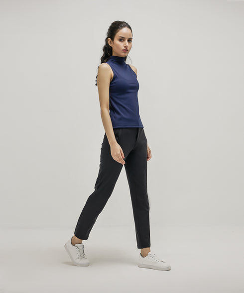 Women's Sleeveless Rib Turtleneck