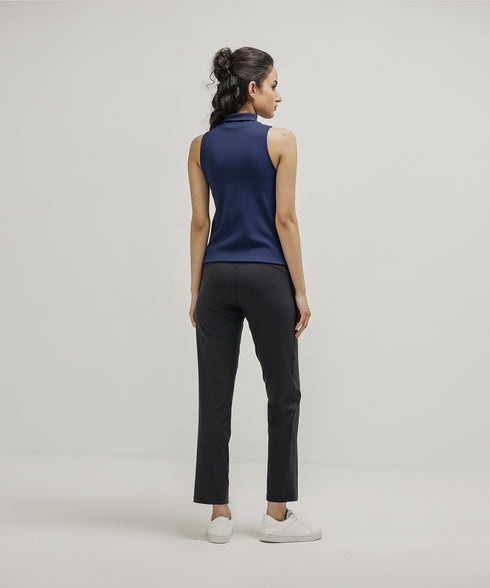 Women's Sleeveless Rib Turtleneck