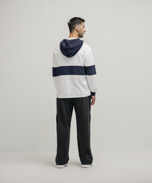 Men's Contrast Panel Hoodie