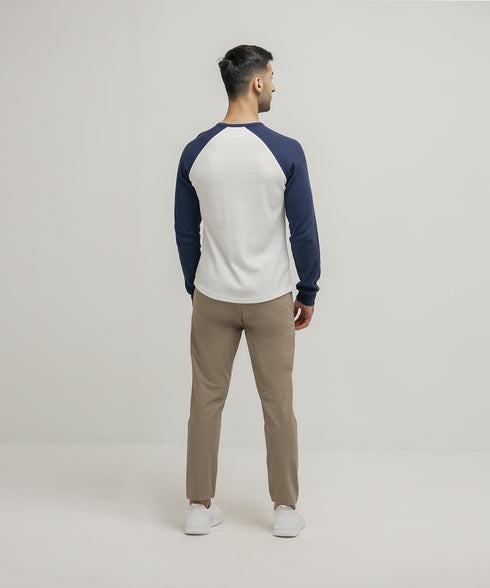 Men's Raglan Waffle Knit Shirt