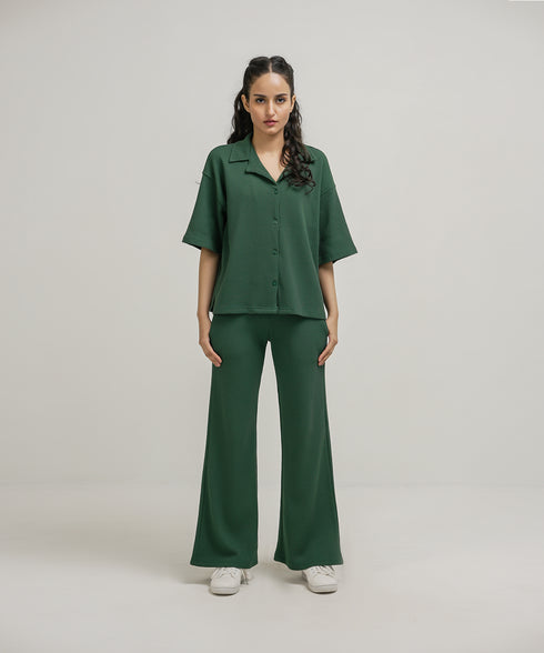 Women's Button Down Waffle Set