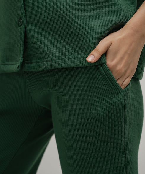 Women's Button Down Waffle Set