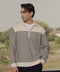 Men's Striped Collar Sweatshirt