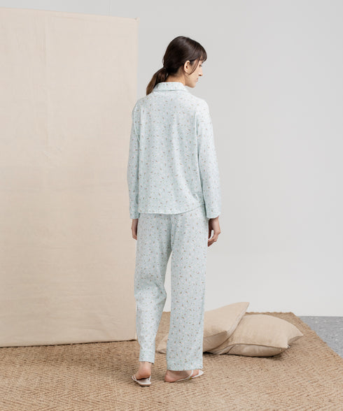Women's Printed Button Down Pajama Set