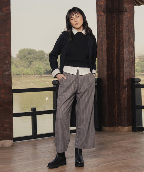 Women's Striped Tweed Pants