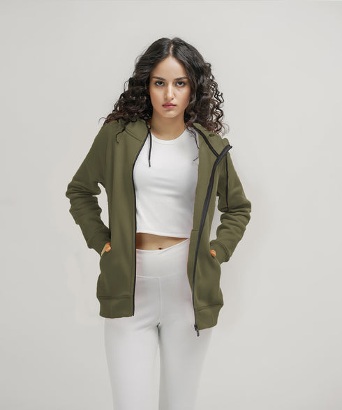 Women's Basic Zipper Hoodie