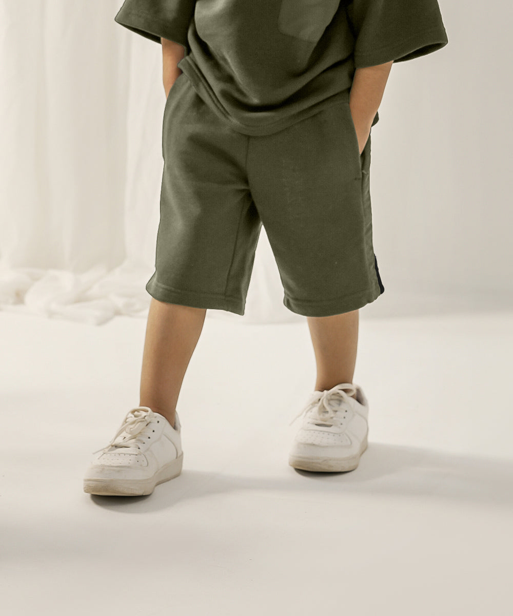 Blue Striped Shorts for boys main image 1