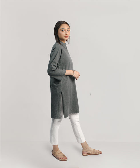 Women's Roll Up Sleeve Tunic Shirt