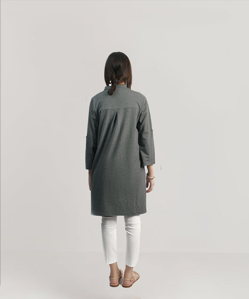 Women's Roll Up Sleeve Tunic Shirt