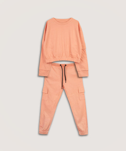 Girls' Cropped Cargo Set