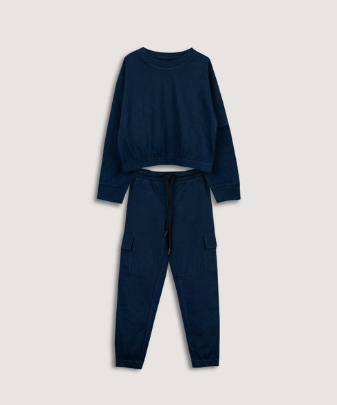 Girls' Cropped Cargo Set