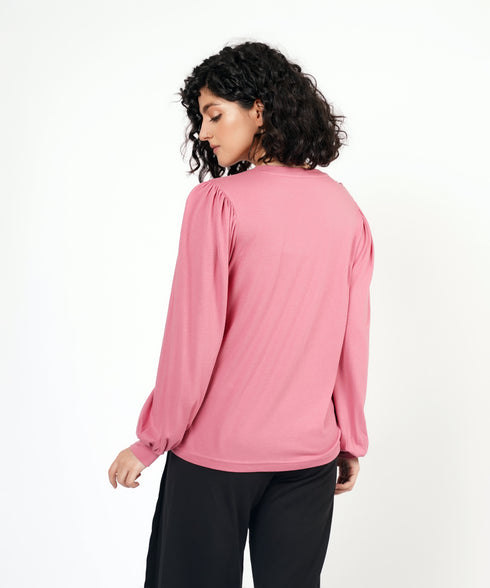 Women's Pleated Long Sleeve Shirt