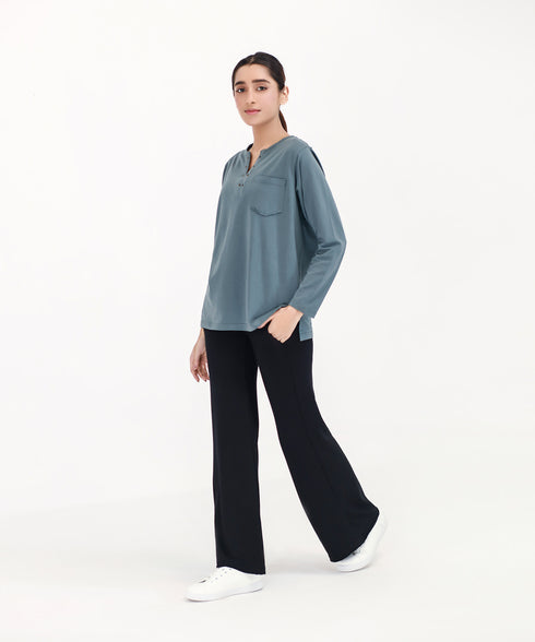 Women's Eyelets Long Sleeve Tee