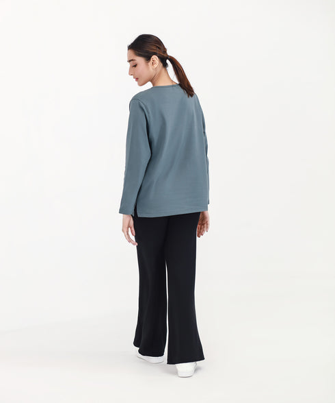 Women's Eyelets Long Sleeve Tee