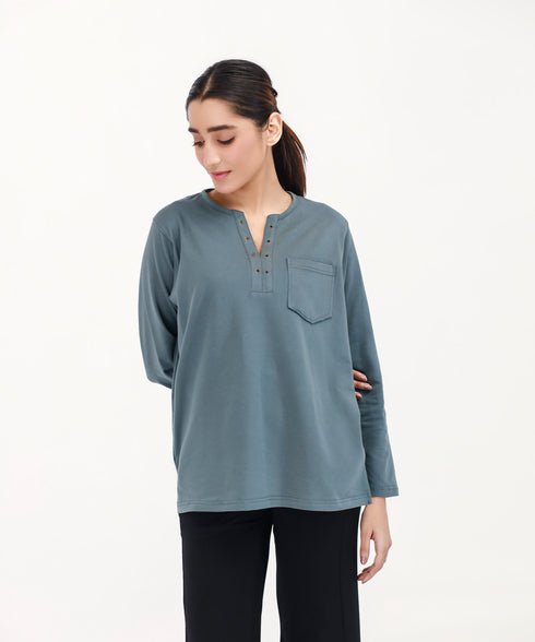 Women's Eyelets Long Sleeve Tee
