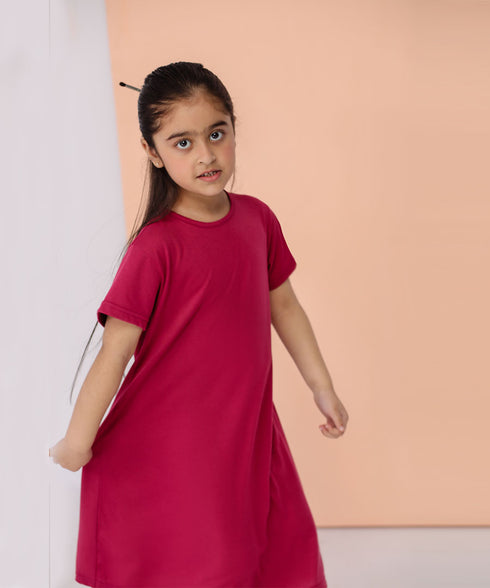 Girls' Long Flare Dress