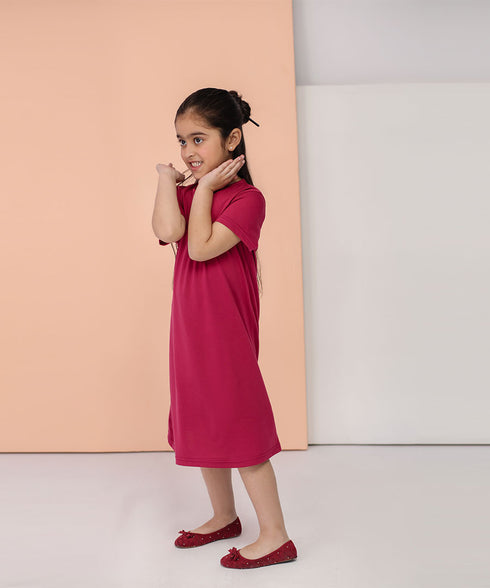 Girls' Long Flare Dress