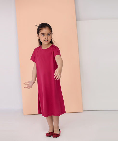 Girls' Long Flare Dress