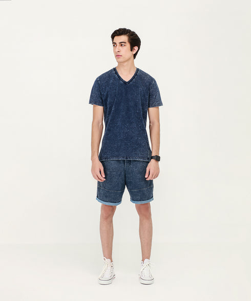 Men's Denim V-Neck Tee