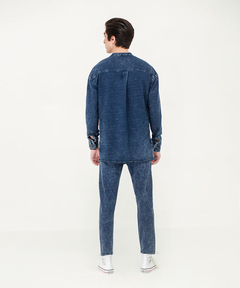 Men's Denim Tunic Shirt