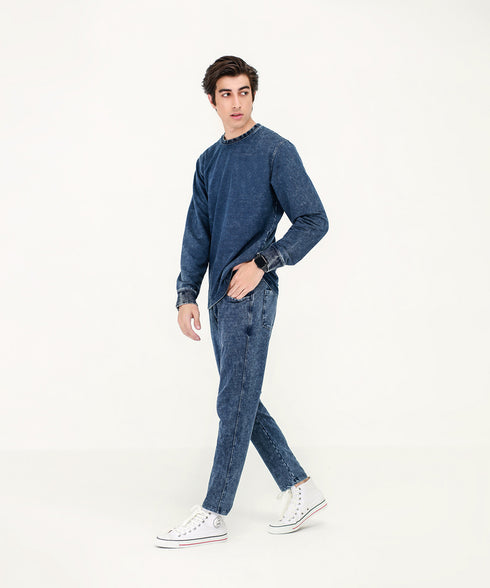 Men's Denim Sweatshirt