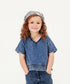 Girls' Denim V-Neck Sweatshirt