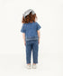 Girls' Denim V-Neck Sweatshirt