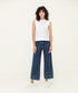 Women's Denim Cropped Flare Pants