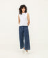 Women's Denim Cropped Flare Pants