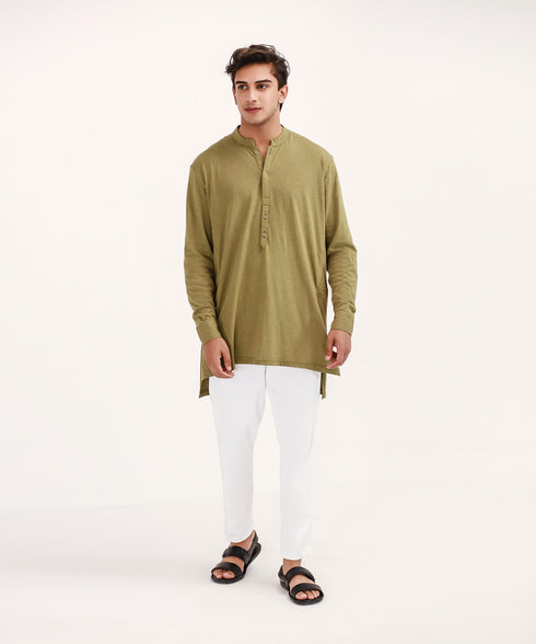 Men's Snap Button Tunic Shirt