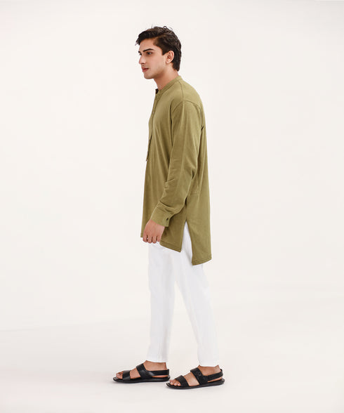 Men's Snap Button Tunic Shirt