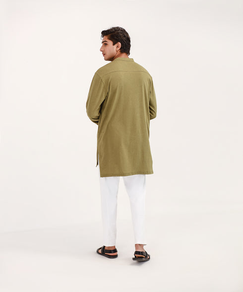Men's Snap Button Tunic Shirt