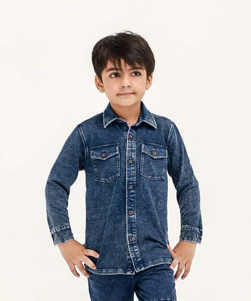 Boys' Denim Button Down Shirt