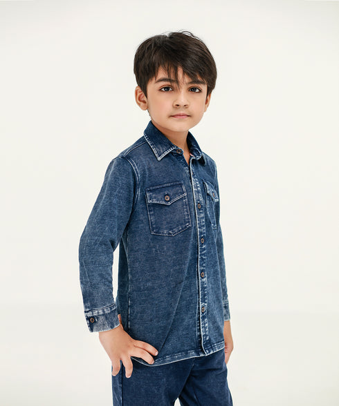 Boys' Denim Button Down Shirt