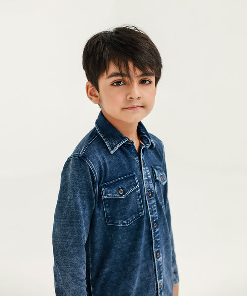Boys' Denim Button Down Shirt