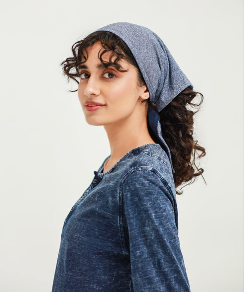 Women's Denim Henley Tee