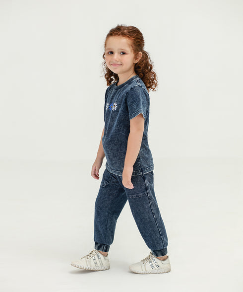 Girls' Denim Graphic Tee