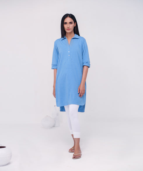 Women's Collared Tunic Shirt
