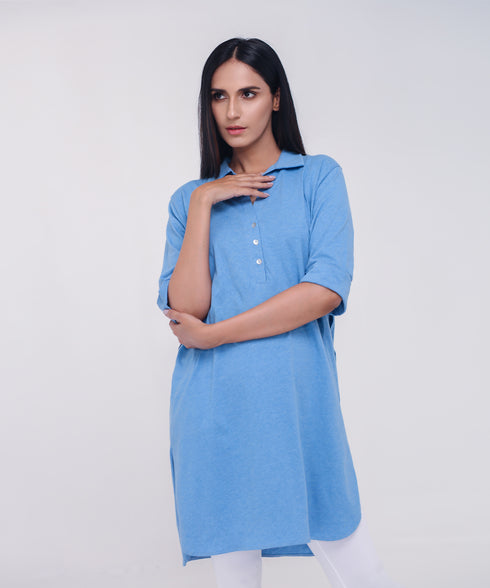 Women's Collared Tunic Shirt