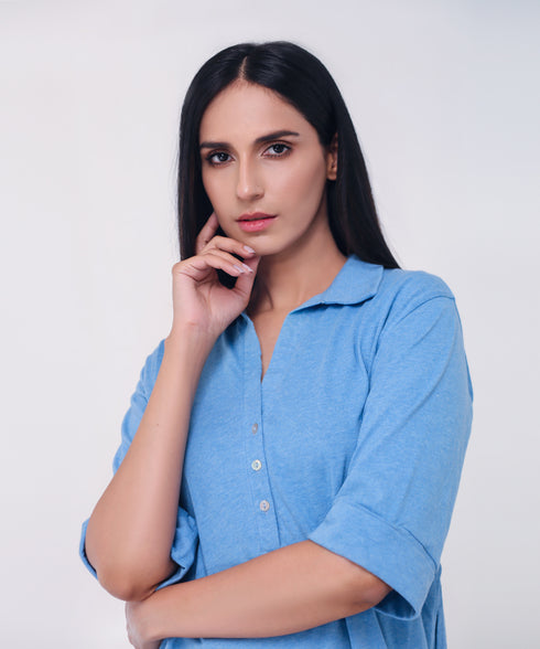 Women's Collared Tunic Shirt