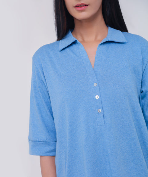Women's Collared Tunic Shirt