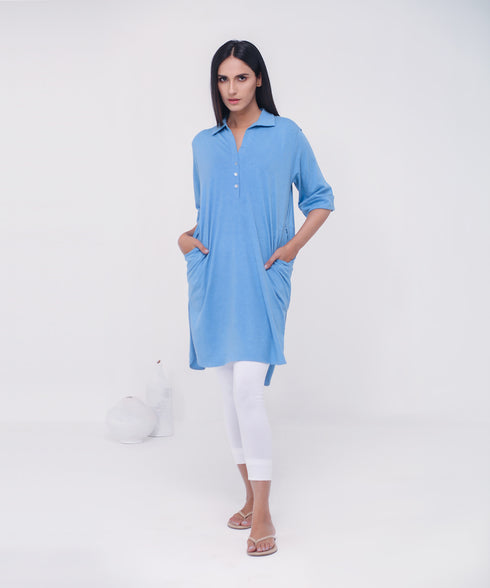 Women's Collared Tunic Shirt
