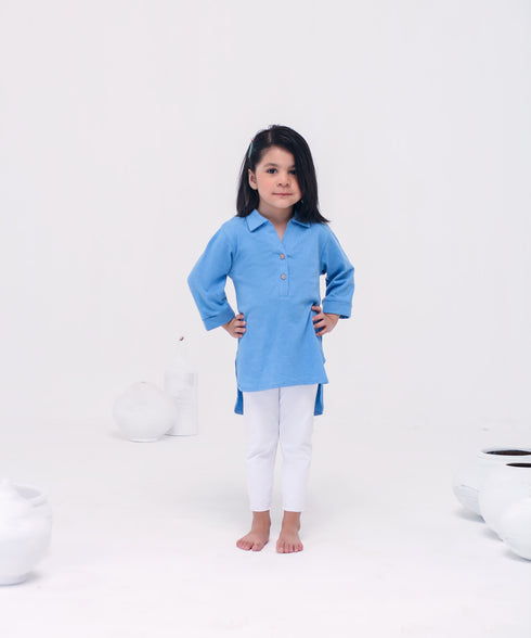Girls' Collared Tunic Shirt