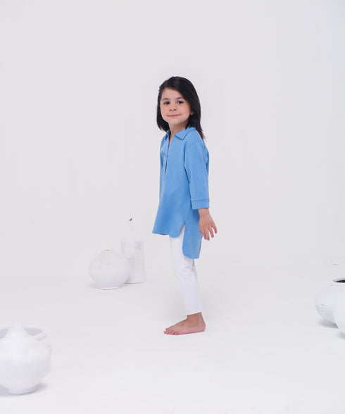 Girls' Collared Tunic Shirt